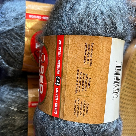 Red heart Symphony, yarn. 6 skeins, very soft, dark charcoal, gray - Picture 4 of 8